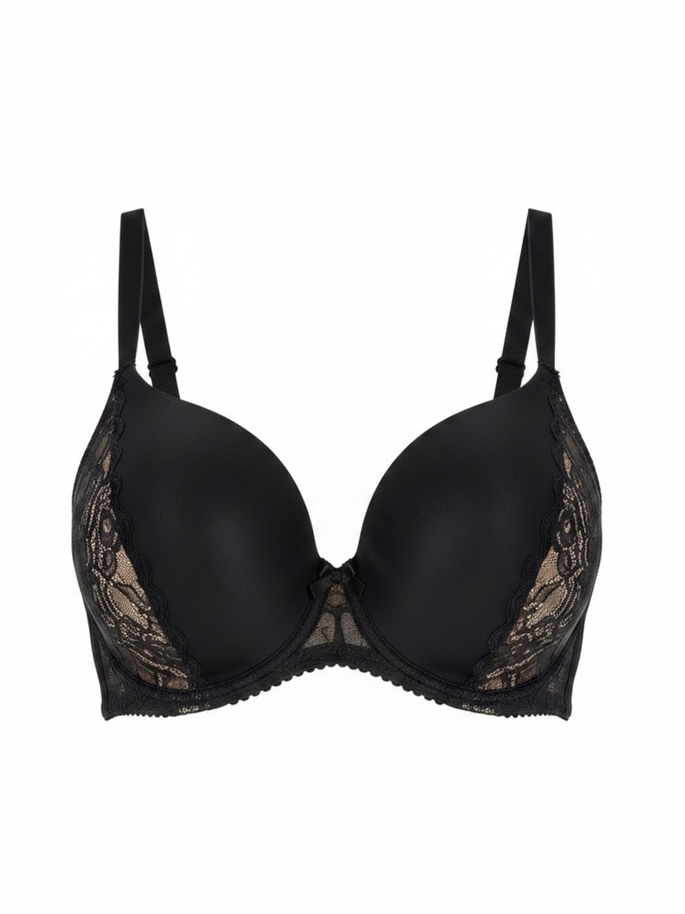 Everyday Support Lace-Accent Black Bra